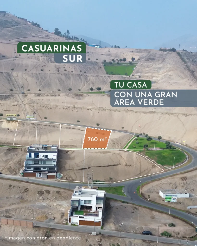 Vista del proyecto de lotes Casuarinas Sur en Surco, Lima