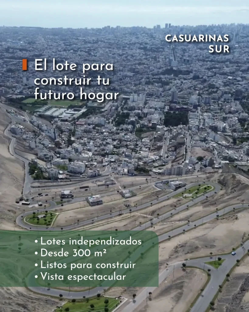 Lotes independizados en Casuarinas Sur, Surco
