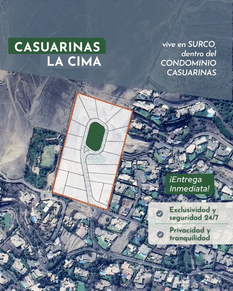 Vista del proyecto La Cima, Condominio Casuarinas, Surco